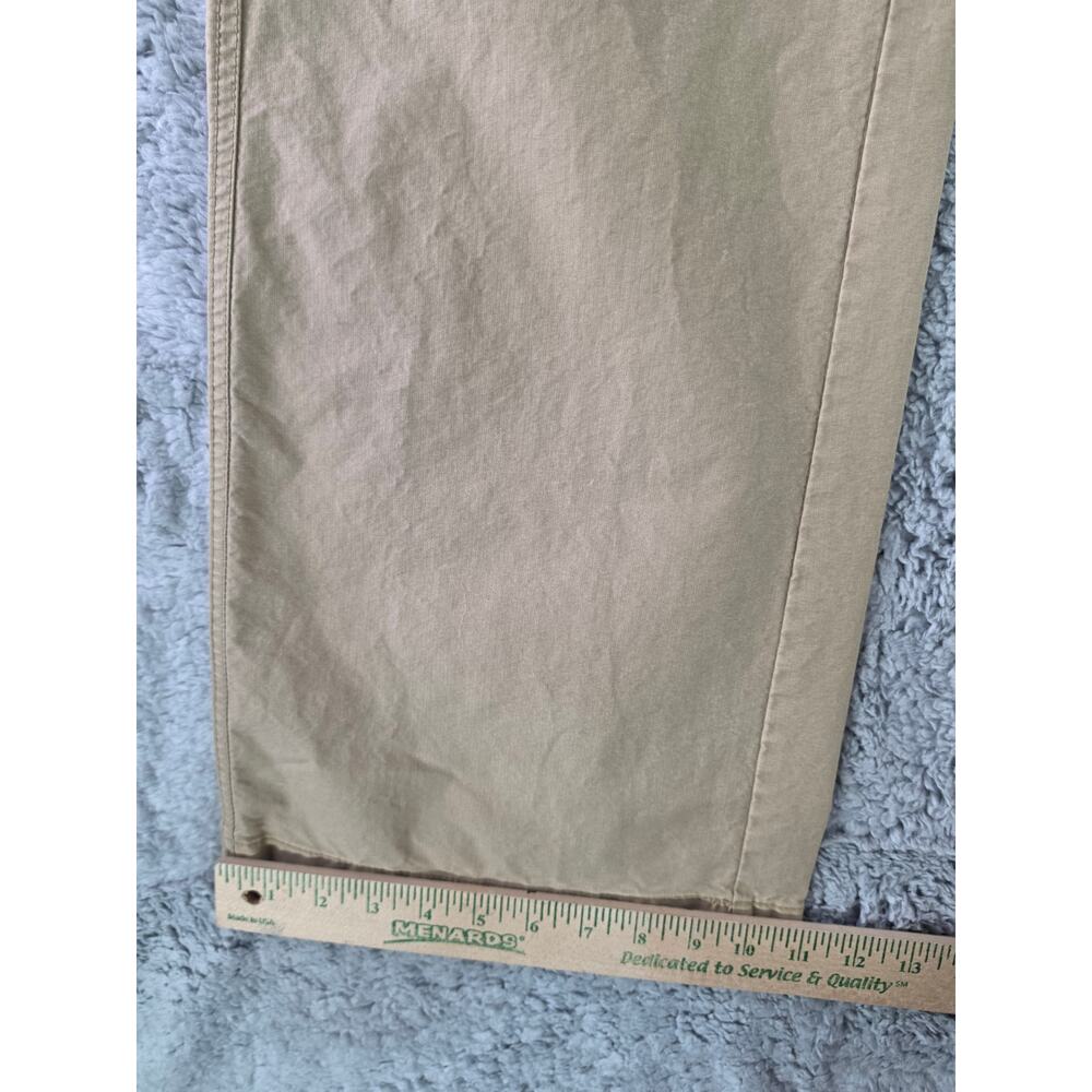 American Eagle Pants Size 12 Khaki Wide Leg Button Detail Preppy Y2K 90s Sailor - Picture 10 of 12